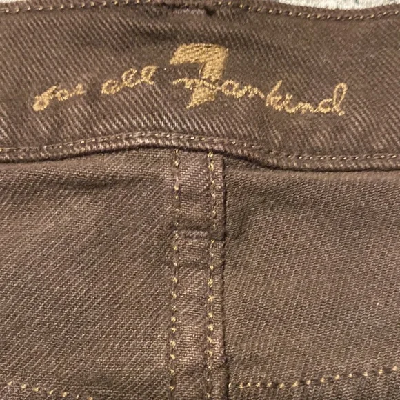 7  for all mankind brown stretch jeans, very soft and comfortable.  Love ❤️ - Picture 5 of 6
